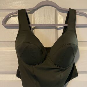 Women's Olive Green Bustier Top